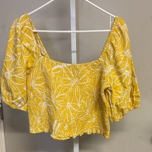 NWT Yellow Floral Women's Top